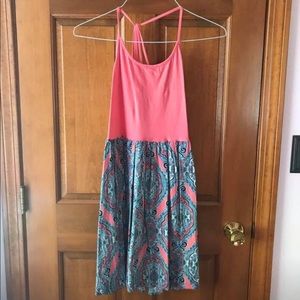 Pink Patterned Sun Dress
